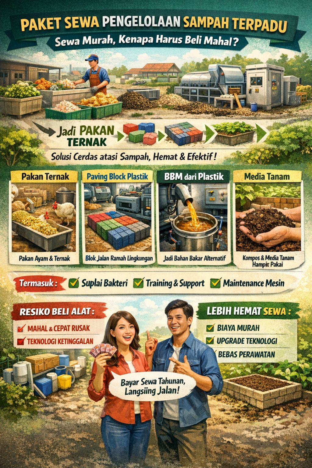 Paket Sewa Pengelolaan Sampah Terpadu NES